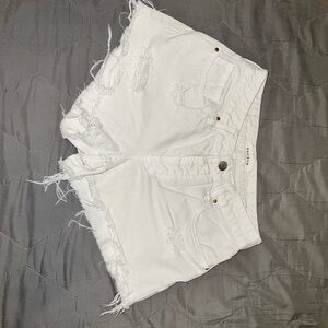 White distressed Jean shorts